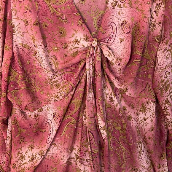 Vintage Lane Bryant Womens Fairy Whimsical Boho Romantic Blouse Size 22/24 Sheer - Picture 4 of 10